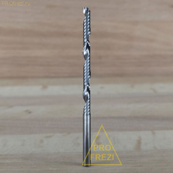 Фреза для фрезеровки пластиков, древесины, MDF Ø3.175*42*Ø3.175*65 Z1 5A Profrezi 175-317542-317565 (F07U)