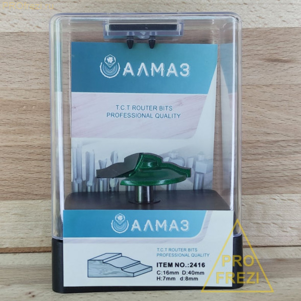 Фреза для филенки и фасадов Алмаз 2416 D40 C16 H7 d8