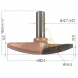 Фреза полукруглая фасонная радиусная KCM R111 Ø92*10*Ø12.7*60 для ручного фрезера и станков с ЧПУ по дереву