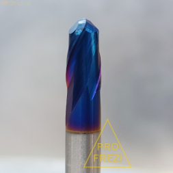 Сферическая фреза по металлу HRC65 Z2 R3 Ø6*12*Ø6*50 Naco Blue 151-612-650-HD 35°