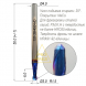 Сферическая фреза по металлу HRC65 Z2 R1.5 Ø3*6*Ø4*50 Naco Blue 151-36-450-HD 35°