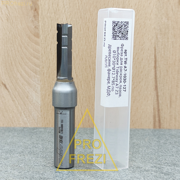 Фреза для раскроя, пазов, выборки Tideway A7 Z3 Ø10*30*Ø12.7*85 по древесине, фанере, МДФ, ЛДСП